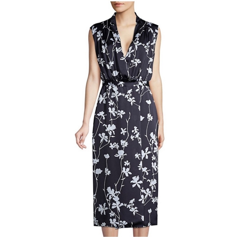 Equipment Wrap-Style Midi Dress